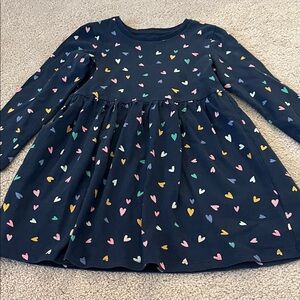 M&S Heart Pattern Kids Dress in 5-6Y size